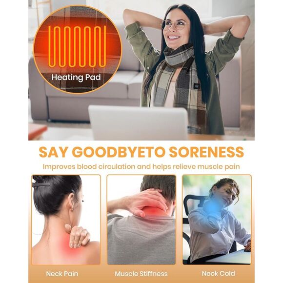 Mailbox Heated Scarf–5000mAH Rechargeable Electric Neck Warmer - Picture 3 of 7